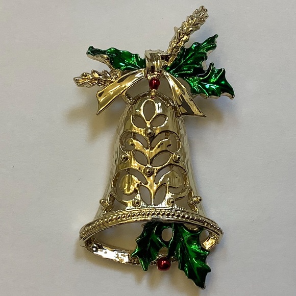 Christmas Bell Brooch - Picture 2 of 5
